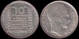 10 francs 1938 argent turin