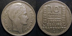 10 francs 1946 turin grosse tête