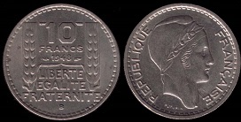 10 francs 1948 turin petite tête