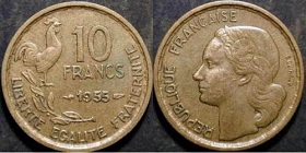 10 francs 1955 coq guiraud