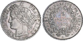 2 francs argent 1850 cérès