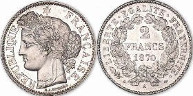 2 francs 1870 ceres sans légende