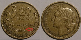20 francs 1950 B guiraud