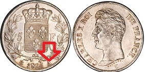 5 francs 1825 A charles X
