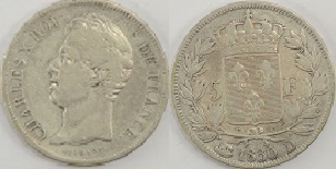 5 francs 1830 charles X