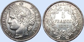 5 francs Cérès avec légende 1870