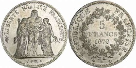 Montée en pendentif Ancienne Pièce De 5 Francs Hercule 1876 A en Argent 