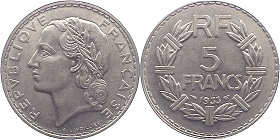 5 francs 1933 lavrillier nickel