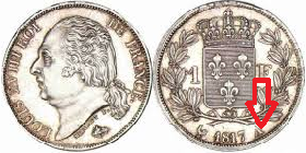 1 franc 1817 A Louis XVIII