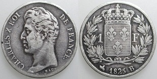 1 franc 1825 charles X