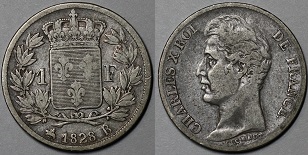 1 franc 1828 charles X