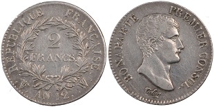 2 francs Bonaparte AN 12
