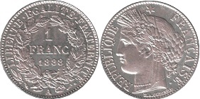 1 franc Cérès troisième république 1871-1895
