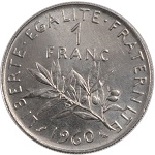 1 franc semeuse 1960