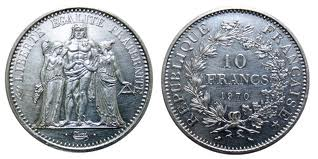 Pièce 10 francs argent Hercule 1970