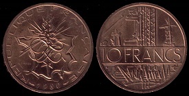 10 francs 1980 mathieu