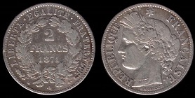 2 francs Cérès avec légende 1870-1895