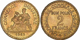 2 francs chambres de commerce 1923, bon pour 2 francs 1923