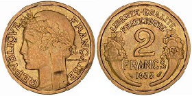 2 francs 1935 morlon bronze alu