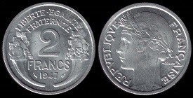 2 francs 1947 morlon alu