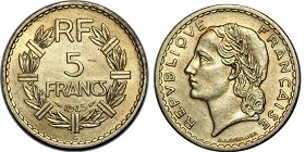 5 francs 1945 C lavrillier bronze alu