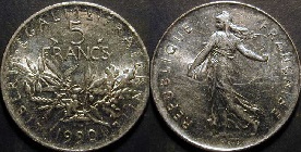 5 francs 1990 semeuse
