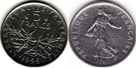 5 francs 1995 semeuse