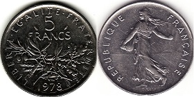5 francs Semeuse 1970-2001