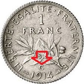 1 franc 1914 argent C Semeuse
