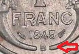 1 franc 1945 B