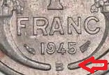 1 franc 1945 B