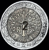 pièce avec contre marque de 2