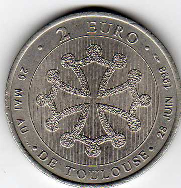 2 euro de la ville Toulouse 1998