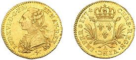 louis d-or aux palmes 1774 louis XVI