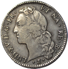 louis XV demi ecu au bandeau bearn