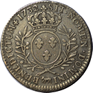 monnaie louis XV demi-ecu aux branches d-olivier du bearn 1732