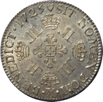 ecu argent 1725 louis XV