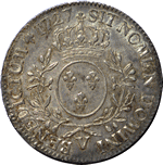ecu argent louis XV