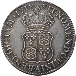 ecu en argent 1718 louis XV