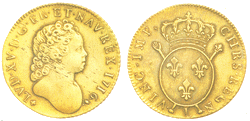double louis d-or aux insignes 1716 louis XV