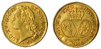 monnaie en or louis XV  1769