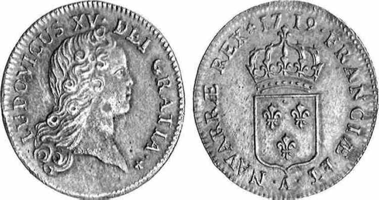 Monnaie louis XV sol au buste enfantin 1719