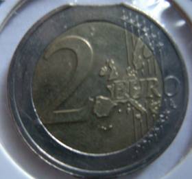 piece de 2 euros faute