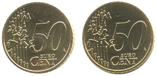 piece 50 centimes d-euro face identique