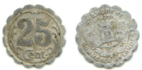 monnaie de necessite de 25 centimes chambre de commerce des Landes 1922