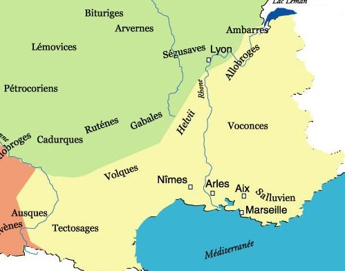 carte de la gaule narbonaise