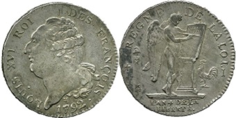 sol louis xvi 1792 type françois