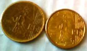 10 cent avec bord plat