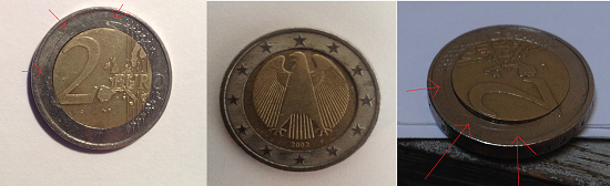 2 euros allemagne fauté
