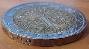pièce 2 euros 2002 France fautée avec tranche néerlandaise